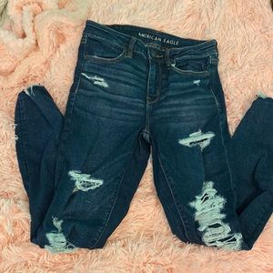 American Eagle Ripped Hi Rise Jeggings